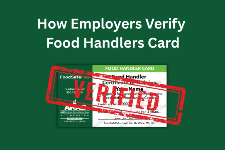How employers verify food handler cards
