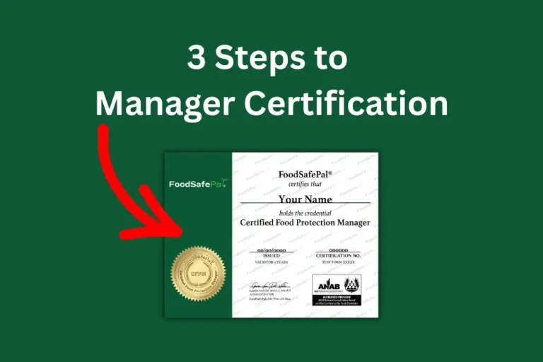 steps to earn food manager certification with FoodSafePal