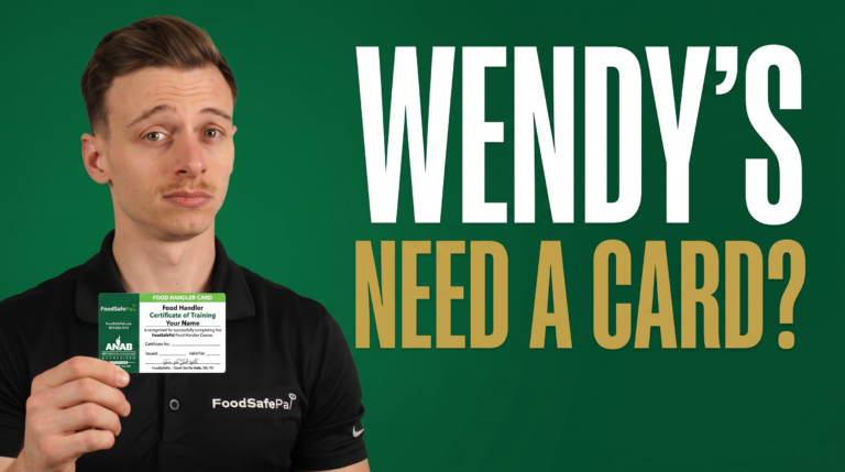 Wendy's food handler card FoodSafePal